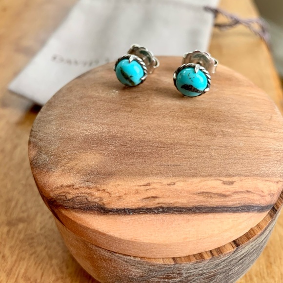 David Yurman Chatelaine Turquoise earrings - Picture 1 of 7
